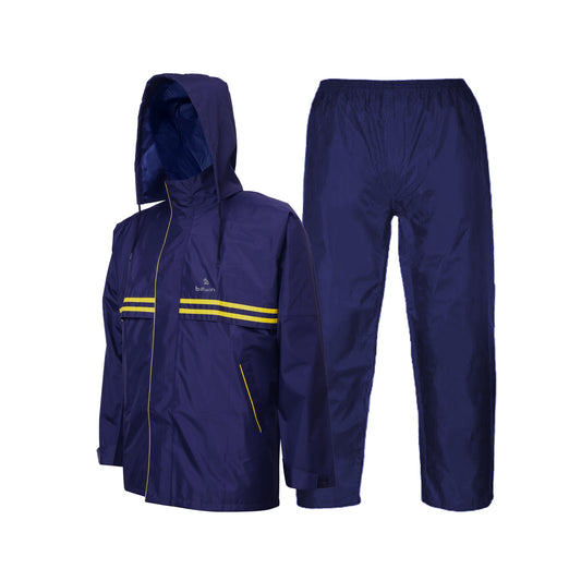 Billwin Classic Navy and Yellow Waterproof Rainsuit for Men - B3